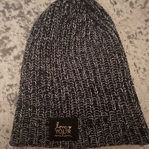 Love your melon black beanie